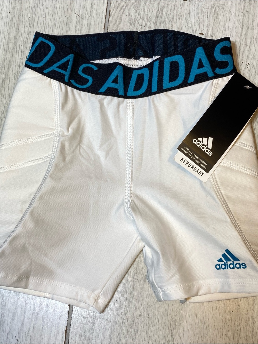 NWT Adidas Girls Destiny Slider Solid White Softball Sliding Shorts Size XS
